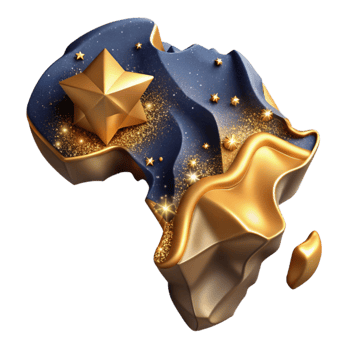 magnificent classic Hand Drawn Map of Africa Cutout with Tribal Style premium png