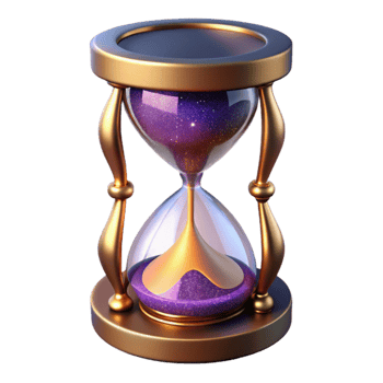 beautiful contemporary Hourglass Half Empty Side View Isolated on Transparent Background professional png