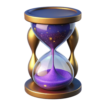 impressive modern Hourglass with Falling Sand Front View Cutout high quality png