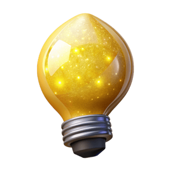 impressive vintage Lemon Yellow Lightbulb Cutout with Glowing Filament authentic png