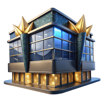 vibrant classic Modern Office Building Exterior Lighting Isolated genuine png