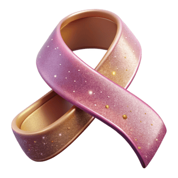 magnificent creative Pink Ribbon with Subtle Shadow Cutout premium png