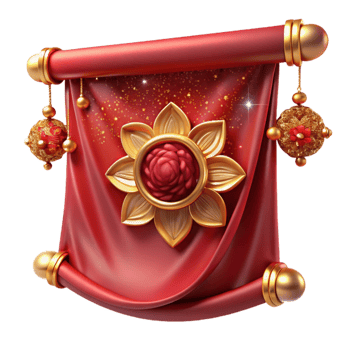 dramatic creative Red Tapestry with Floral Motif Transparent png
