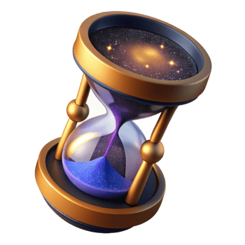 extraordinary creative Sand Timer Overflowing Top View Isolated png