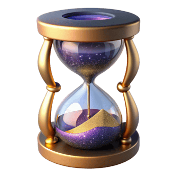 impressive abstract Sand Timer with Coarse Sand Side View Isolated detailed png