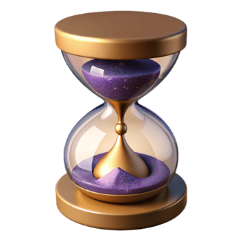 vibrant rustic Sand Timer with Coarse Sand Side View Isolated authentic png