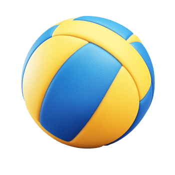 Volleyball ball on transparent background png