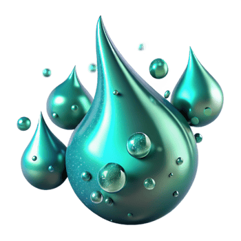 dramatic minimalist Turquoise Water Splash Droplets Cutout professional png