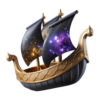 stunning creative Viking Drakkar Ship Silhouette Black Isolated Element exclusive png