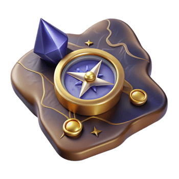 impressive contemporary Vintage Map with Compass Isolated Element premium png