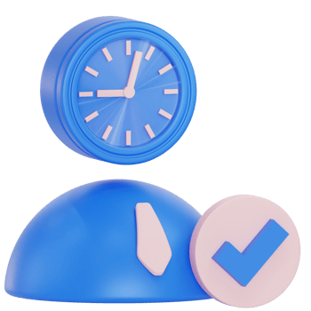 On time 3d icon png