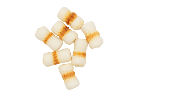 Processed Japanese fish meat or chikuwa isolated on transparent background png
