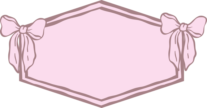 Cute Coquette pink Aesthetic Banner illustration png