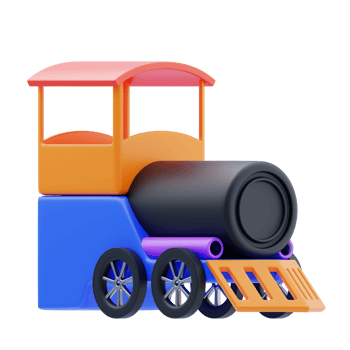 Toy Train 3D Icon png