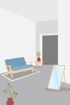 Interior Minimalist Living Room vector