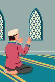Religion Hand Praying Illustration vector