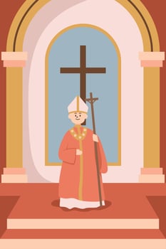 Religion Praying Pastor vector