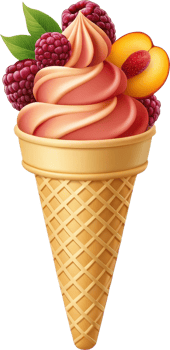 A berry infused ice cream cone png