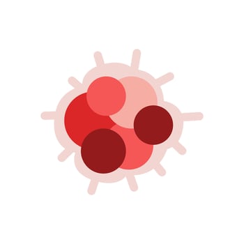 cancer cell spread. cancer disease concept. cancer cell group vector