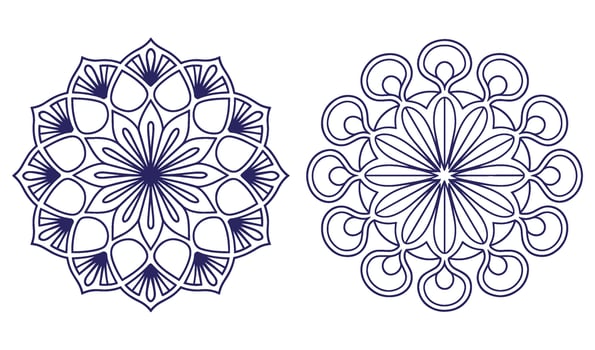 Monoline Petal-Based Mandalas for Spa Branding and Packaging vector