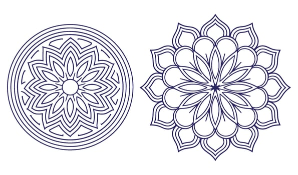 Geometric Mandala Ornaments for Coloring Pages and Art Posters vector