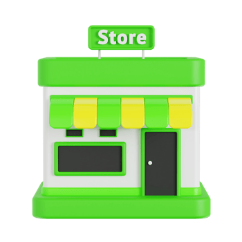 Miniature Storefront with Yellow and Green Canopy png