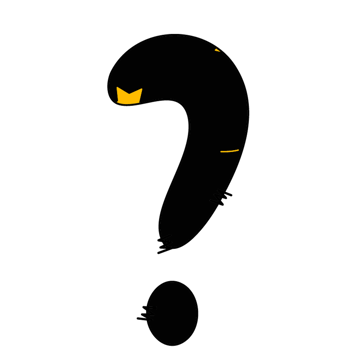 Black Question Mark with Cute Halloween Star png