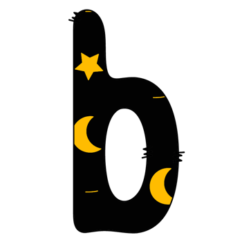 Halloween Style Uppercase Letter b png