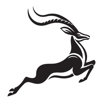 Springbok Leaping Gracefully Animal Graphic Design for Sports Mascot vector