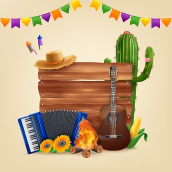 Festa Junina Cute Background vector