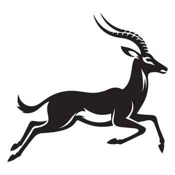 Majestic Silhouette of Impala Leaping Illustration for Your Project vector
