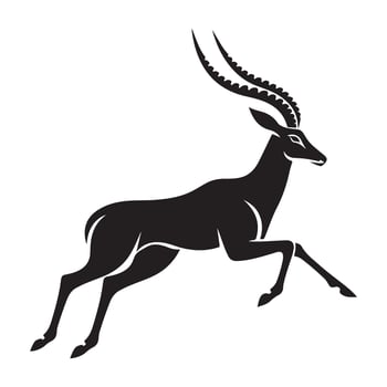 Leaping Antelope Design Graceful Wildlife Art Illustration vector
