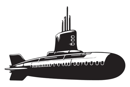 Modern Submarine Vessel Art A Symbol of Naval Power vector
