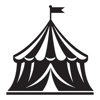 Circus Tent Silhouette for Event and Entertainment Design vector