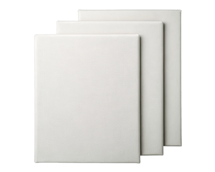 Set of blank canvas notebooks for notes and sketches on a transparent background png
