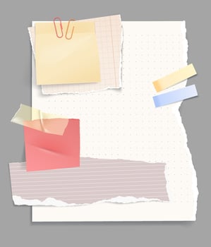 Torn paper Realistic composition vector