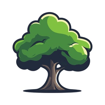 Abstract stylized tree Icon or Logo Design Template vector