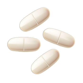 Three pills on a black background png