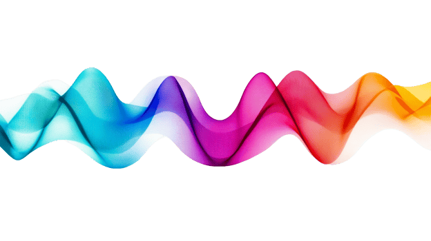 Abstract colorful waves flowing, transparent cut out png