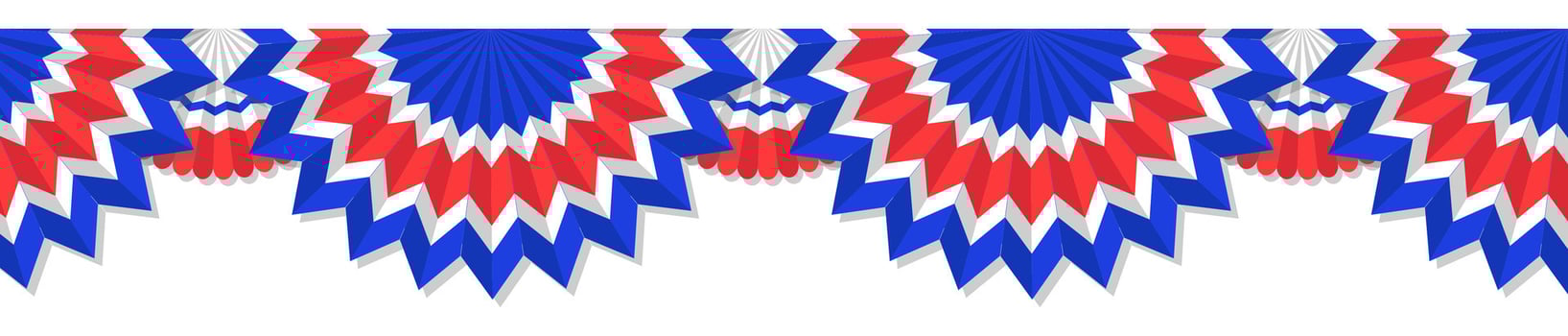 USA celebration with confetti stars in national colors for American Independence Day isolated on background vector