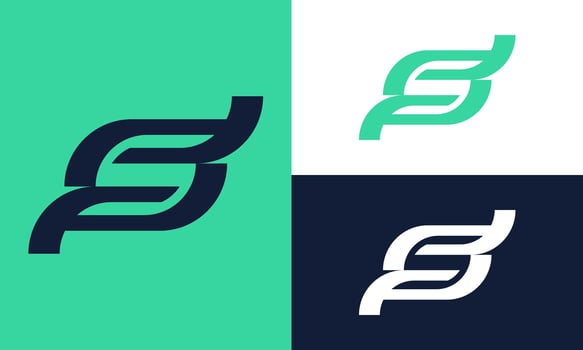 Abstract S shape logo. vector