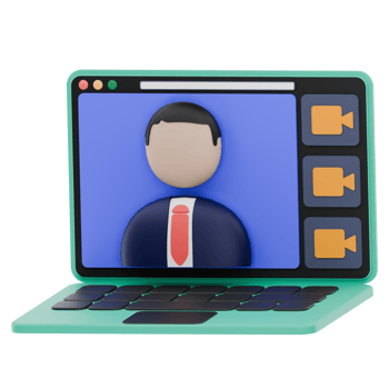 3D Call Interface Icon for Remote Communication png