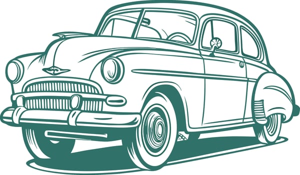 Retro Vintage Sports Car vector
