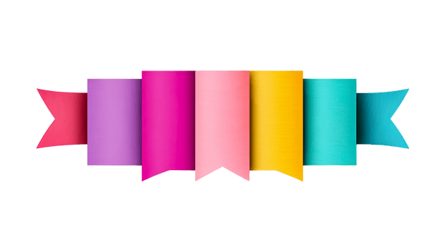 Colorful ribbons set in vibrant hues, design element, cut out transparent png