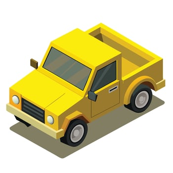 Yellow Car Isolated Illustration vector