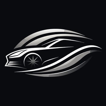 Modern Car Concept Silhouette Silver Design vector
