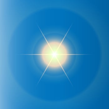 beautiful bright star, bright special effect on blue background,decoration vector