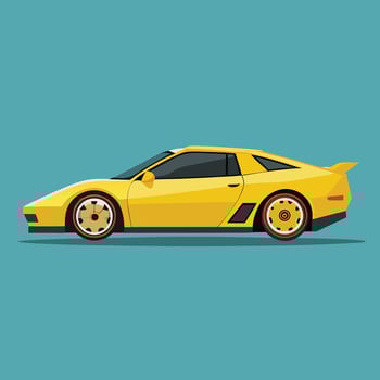 Illustration Of A Yellow Sportscar vector