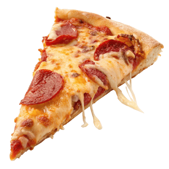 Slice of Delicious Pepperoni Pizza with Melted Cheese, Food CloseUp View png