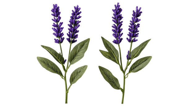 Lavender floral display, floral purple spikes, cut out transparent png